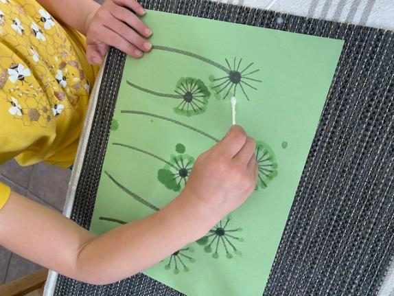 Art project child dandelion