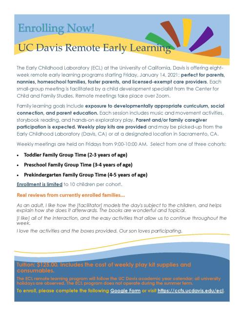 Flyer-Winter 2022 Remote Early Learning
